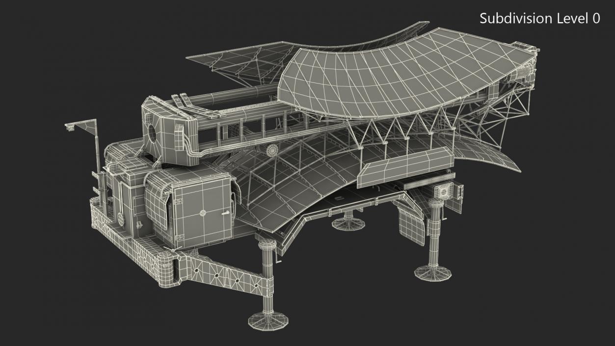 Kasta 2E2 Antenna Rigged 3D model