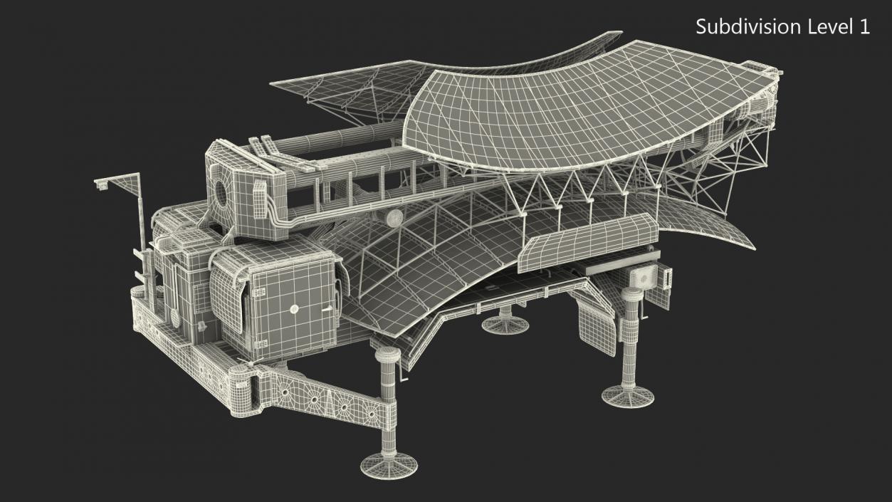 Kasta 2E2 Antenna Rigged 3D model