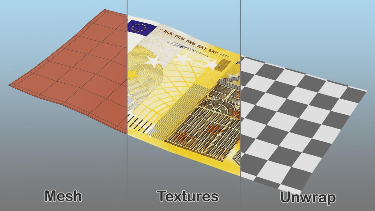 3D Paper Banknotes Collection 3 model