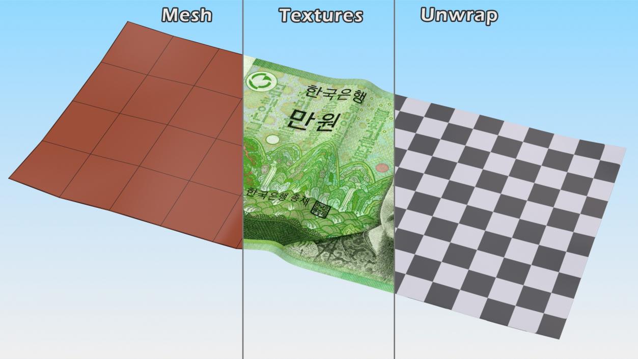 3D Paper Banknotes Collection 3 model