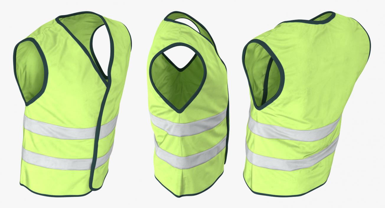 3D Yellow High Visibility Safety Jacket