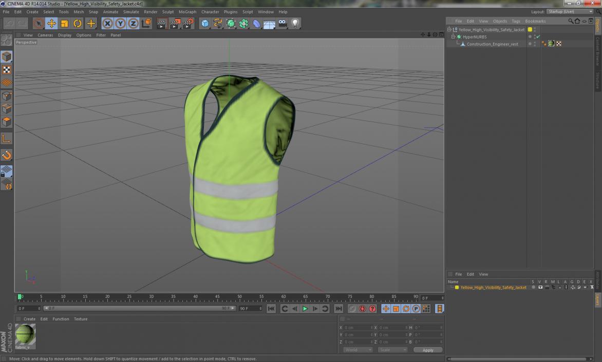 3D Yellow High Visibility Safety Jacket