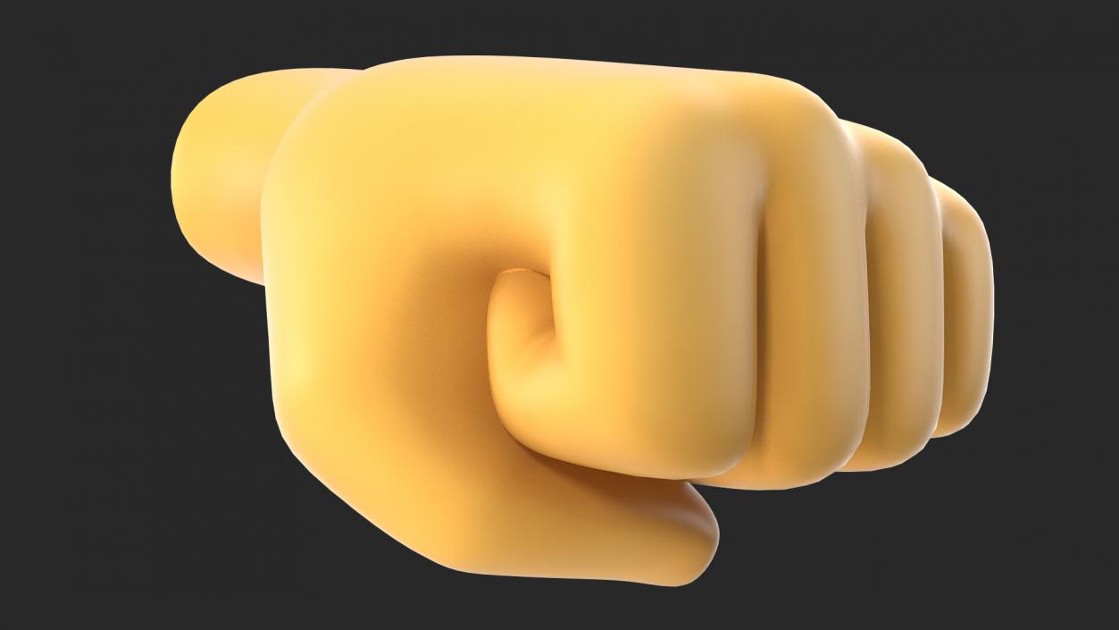 3D Right-Facing Fist Emoji model