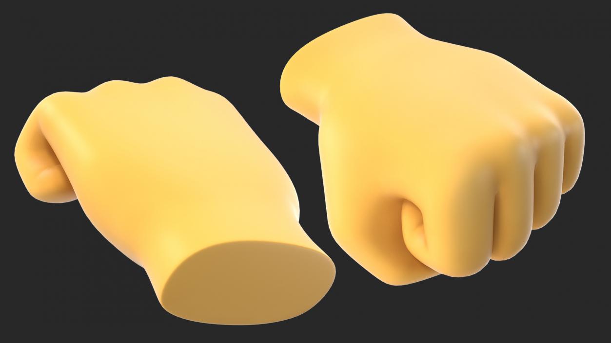 3D Right-Facing Fist Emoji model