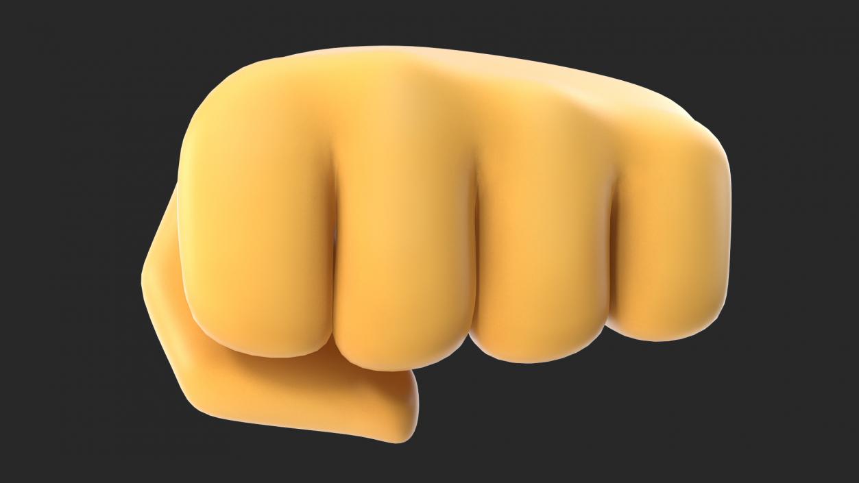 3D Right-Facing Fist Emoji model