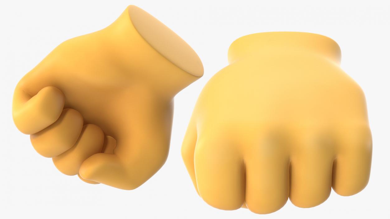 3D Right-Facing Fist Emoji model