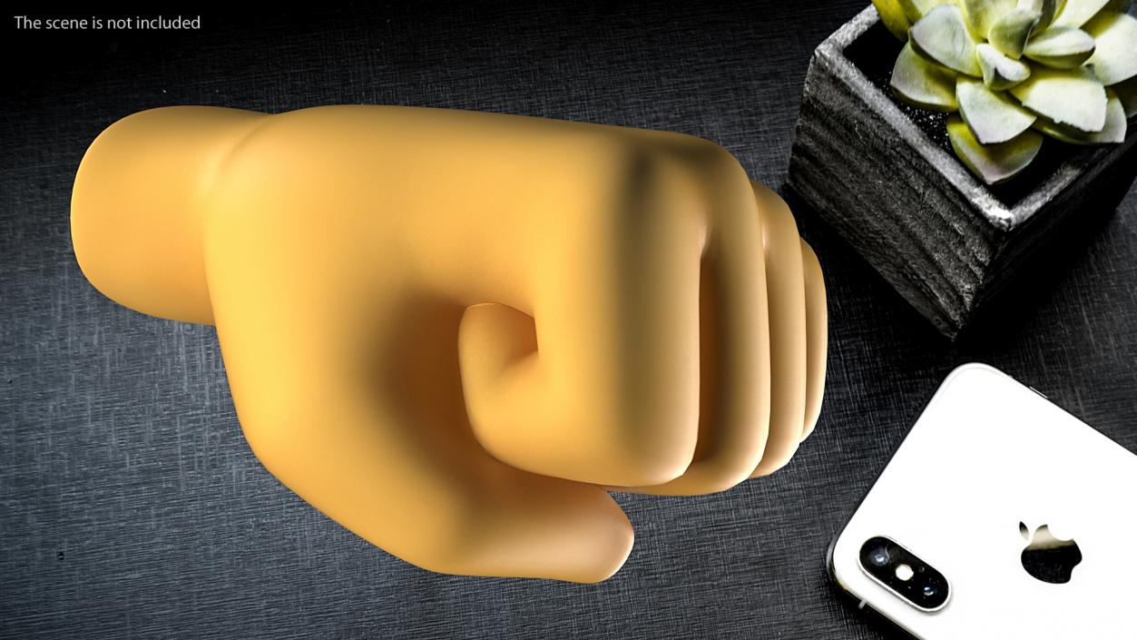 3D Right-Facing Fist Emoji model