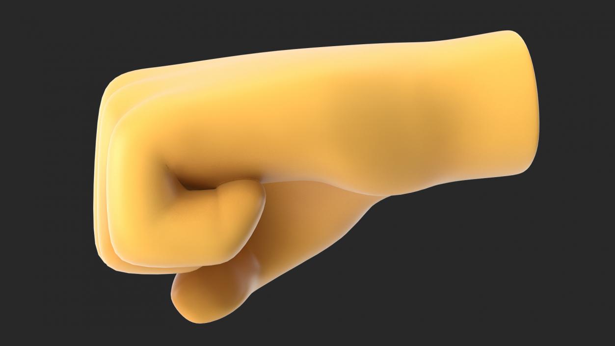 3D Right-Facing Fist Emoji model