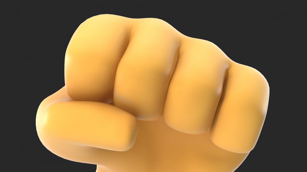 3D Right-Facing Fist Emoji model