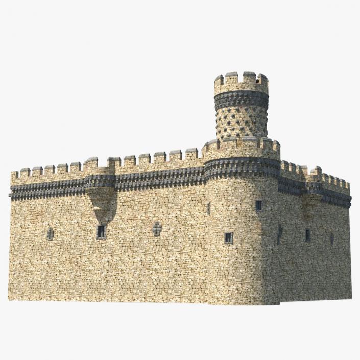 3D Castle Corner Wall model