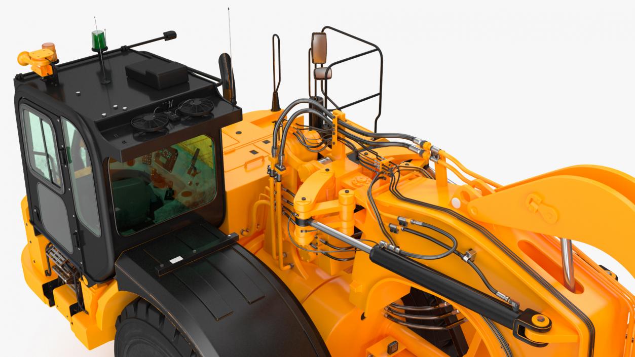 3D Wheeled Tractor Scraper model