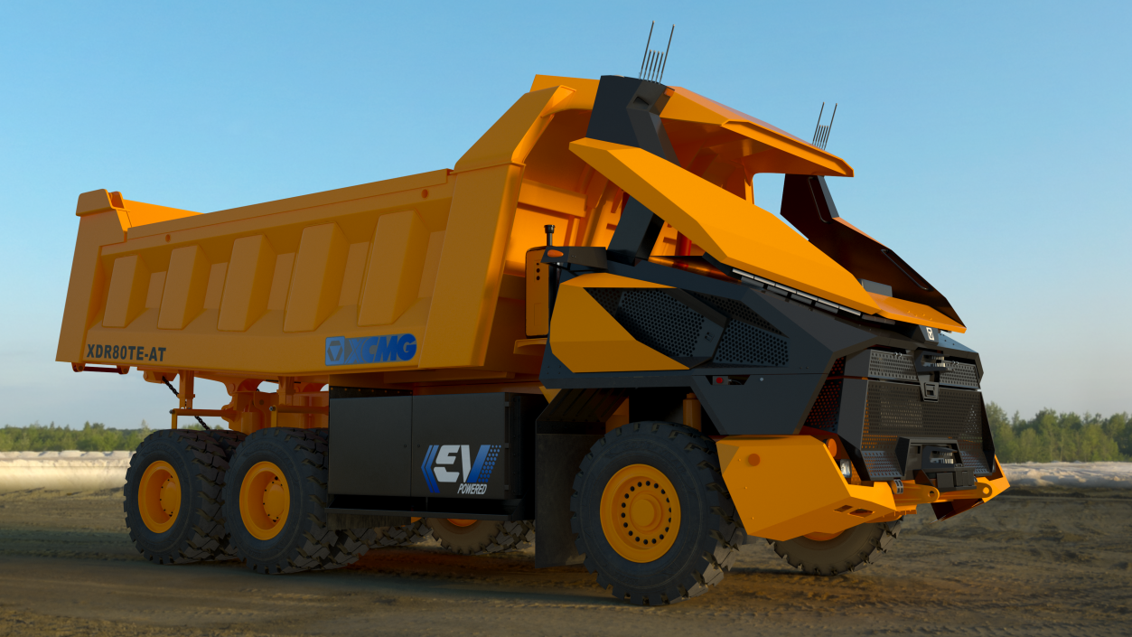 3D New XCMG Autonomous Electric Mining Truck Rigged model