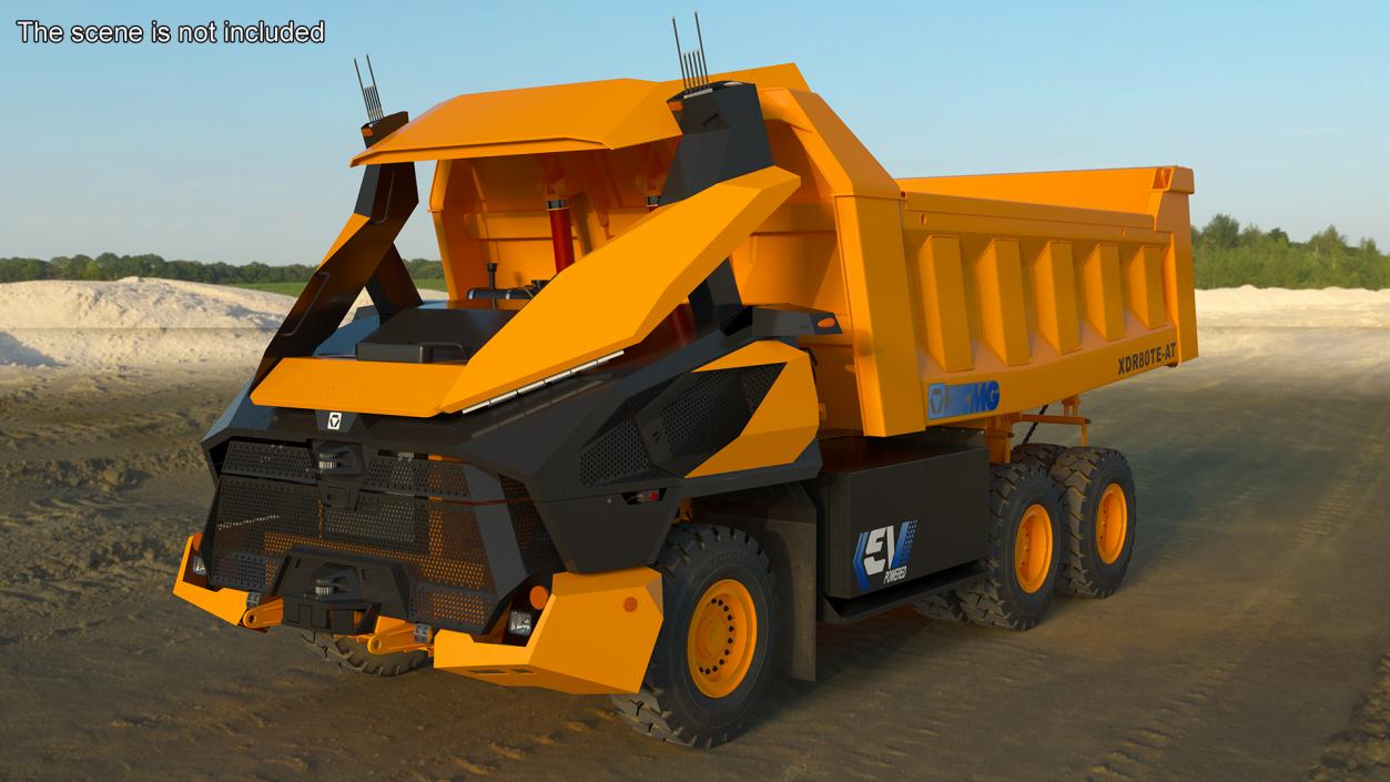 3D New XCMG Autonomous Electric Mining Truck Rigged model