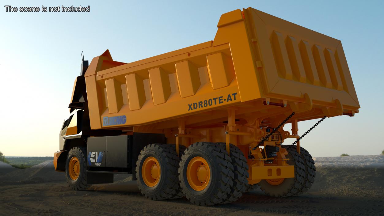 3D New XCMG Autonomous Electric Mining Truck Rigged model