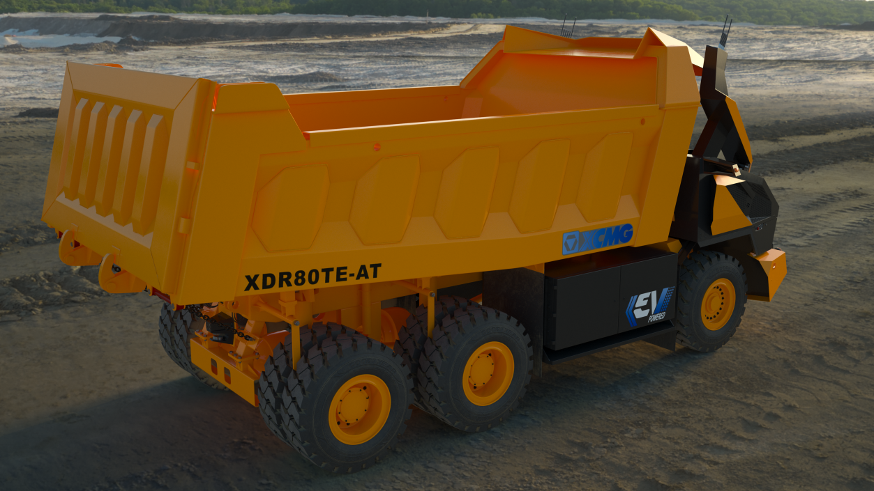 3D New XCMG Autonomous Electric Mining Truck Rigged model