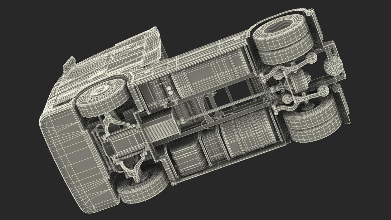 Cabover 4x2 Lorry Rigged 3D model