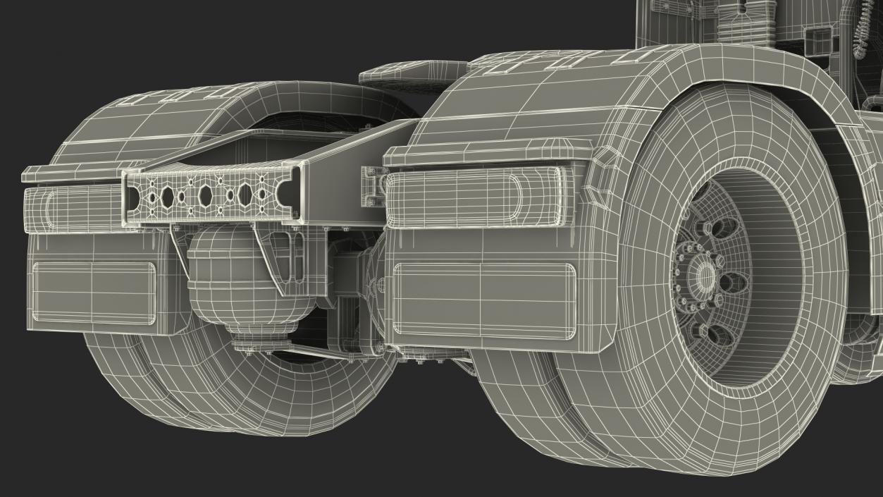 Cabover 4x2 Lorry Rigged 3D model