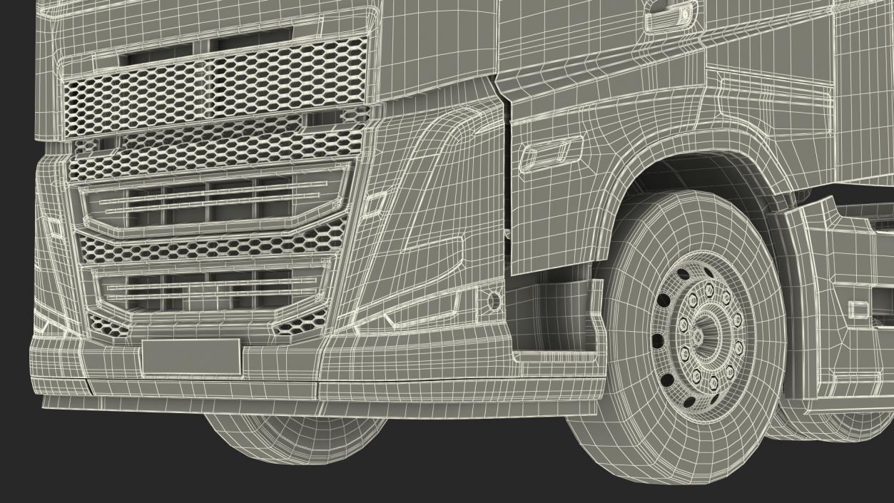 Cabover 4x2 Lorry Rigged 3D model