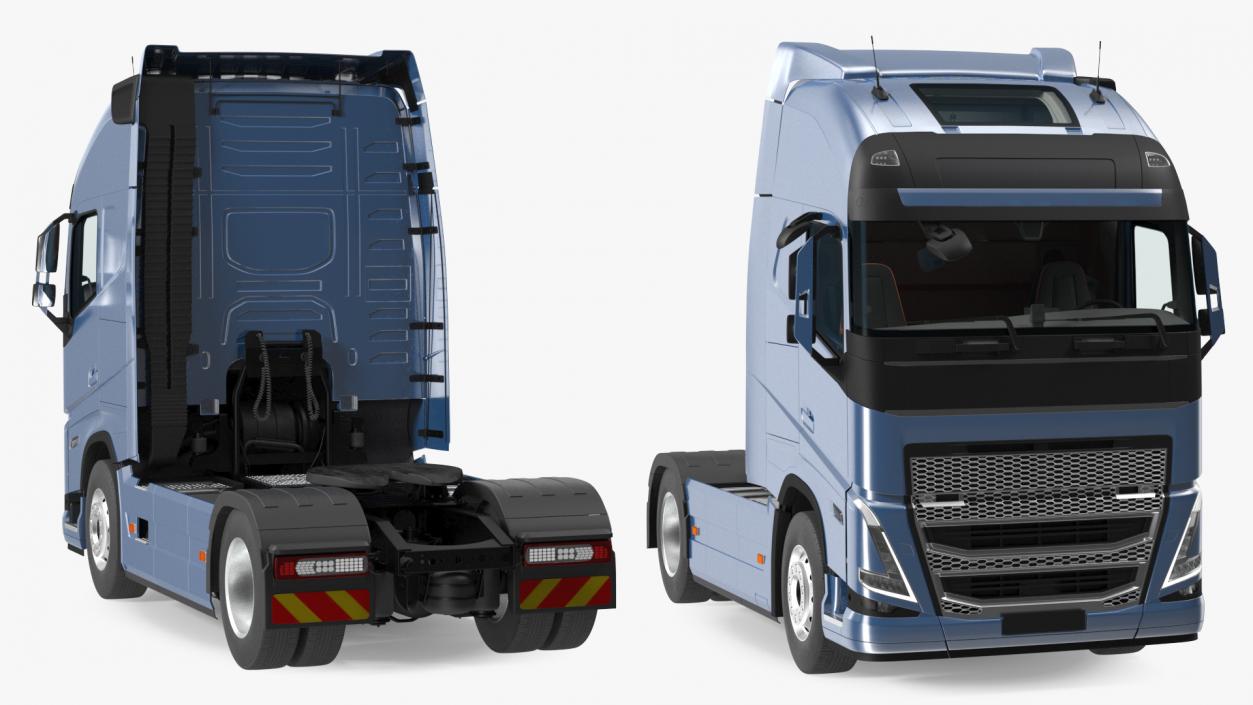 Cabover 4x2 Lorry Rigged 3D model