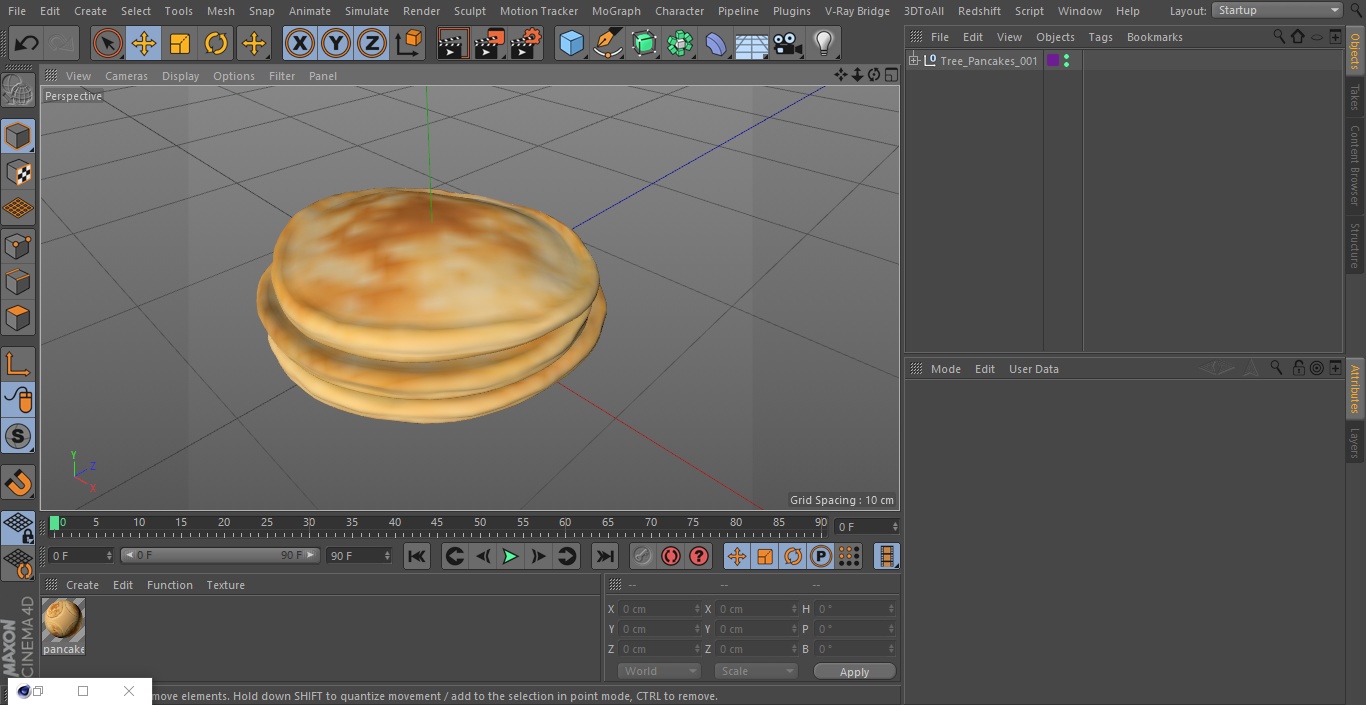 Three Pancakes 3D model