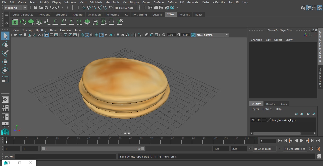 Three Pancakes 3D model