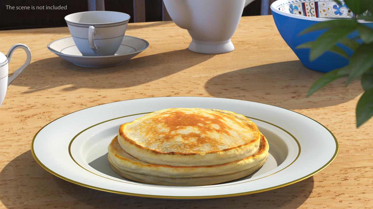 Three Pancakes 3D model