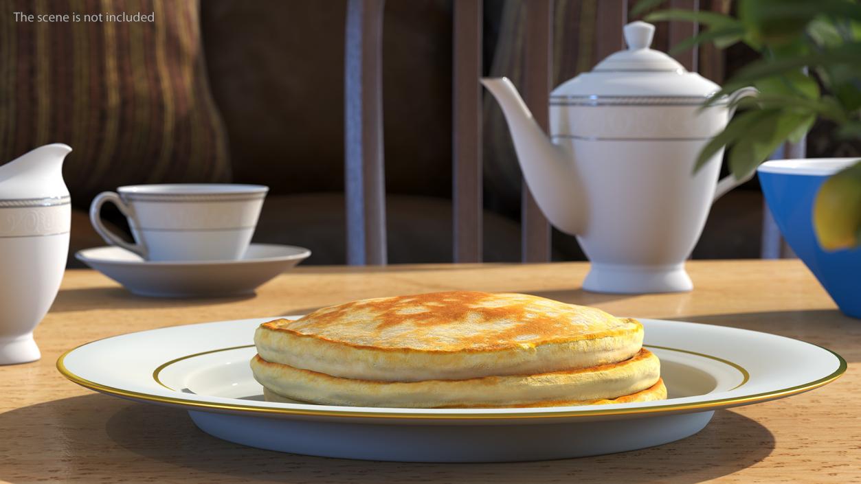 Three Pancakes 3D model