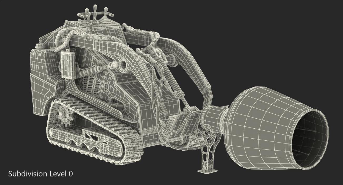 3D Mixer Skid Steer Loader model