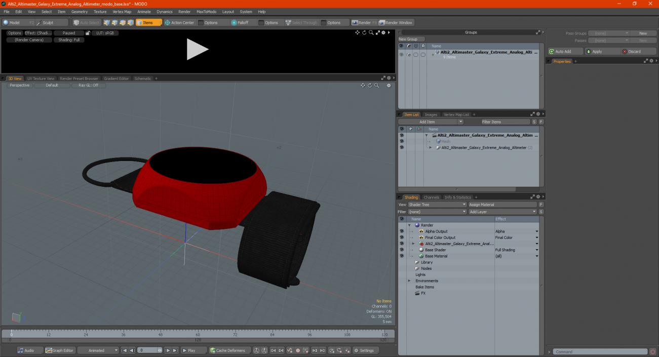 3D Alti2 Altimaster Galaxy Extreme Analog Altimeter model