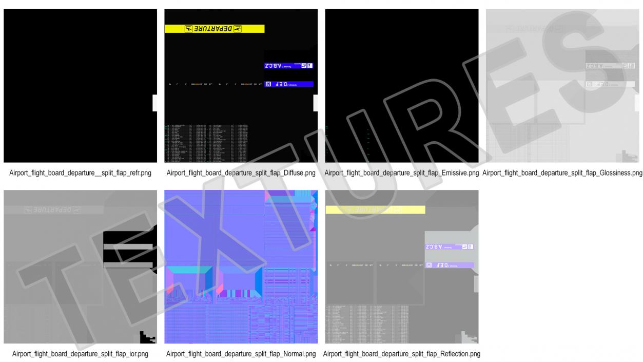 Airport Departures Board 3D model