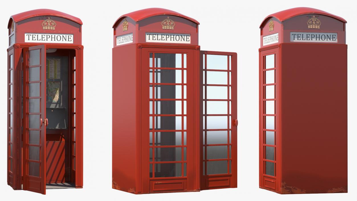 3D Classic British Telephone Booth