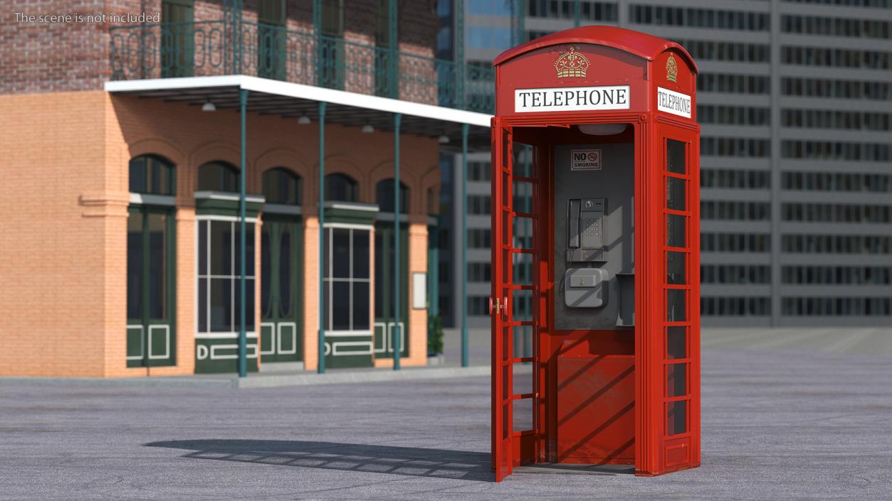 3D Classic British Telephone Booth