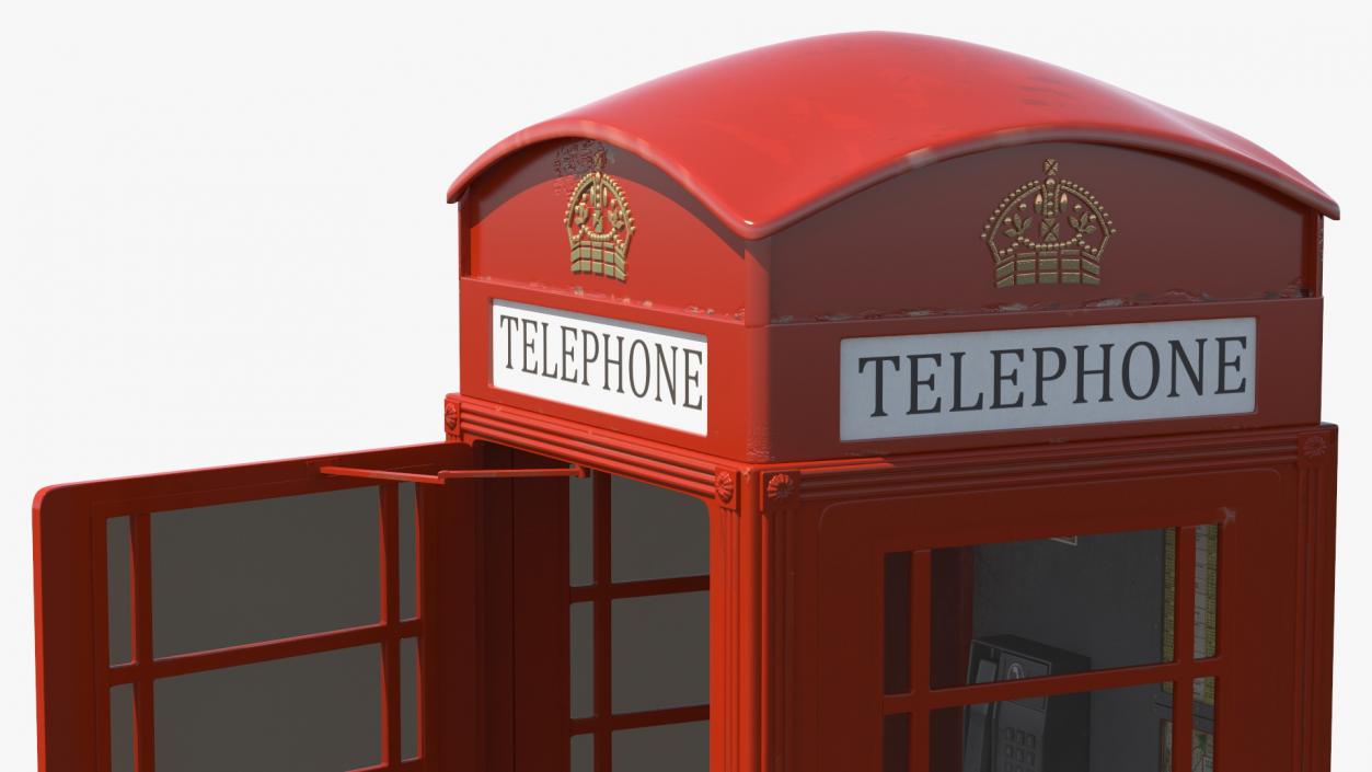 3D Classic British Telephone Booth