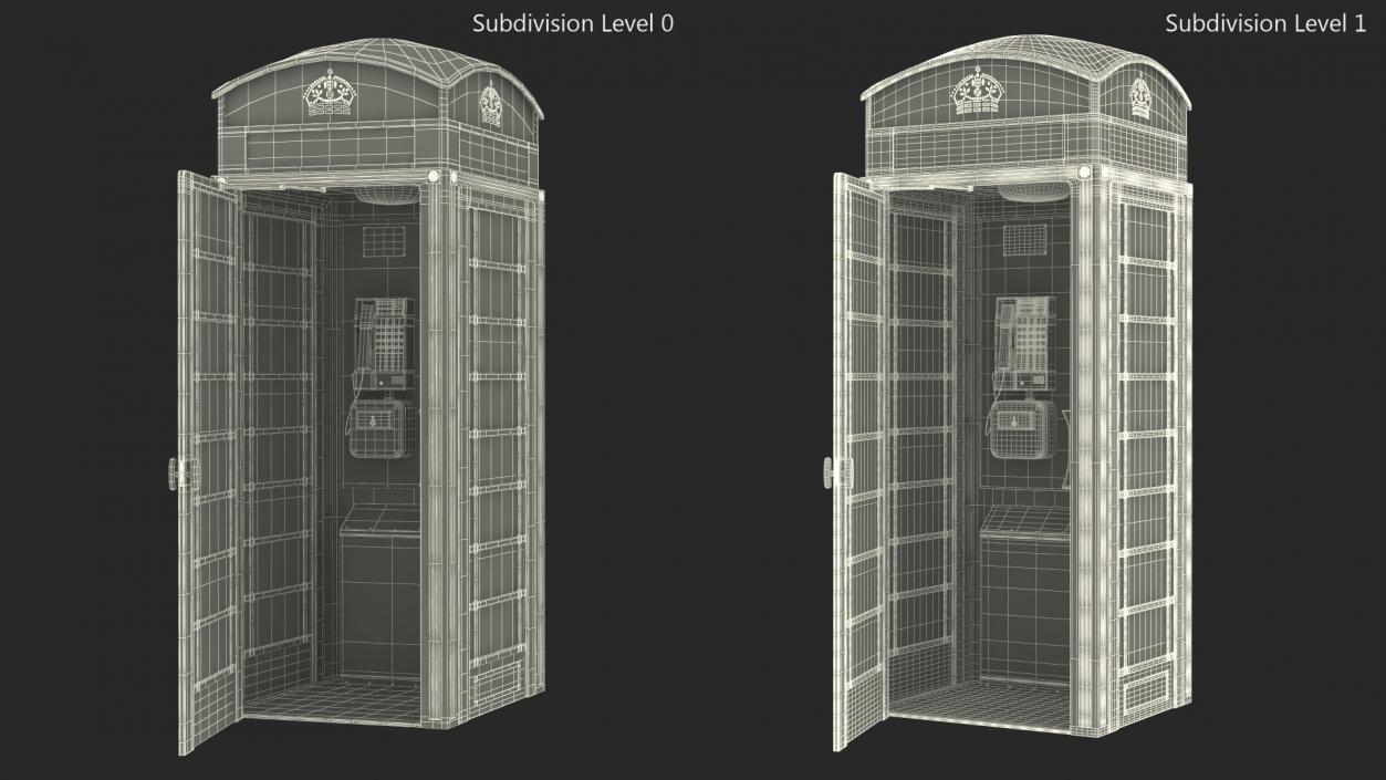 3D Classic British Telephone Booth