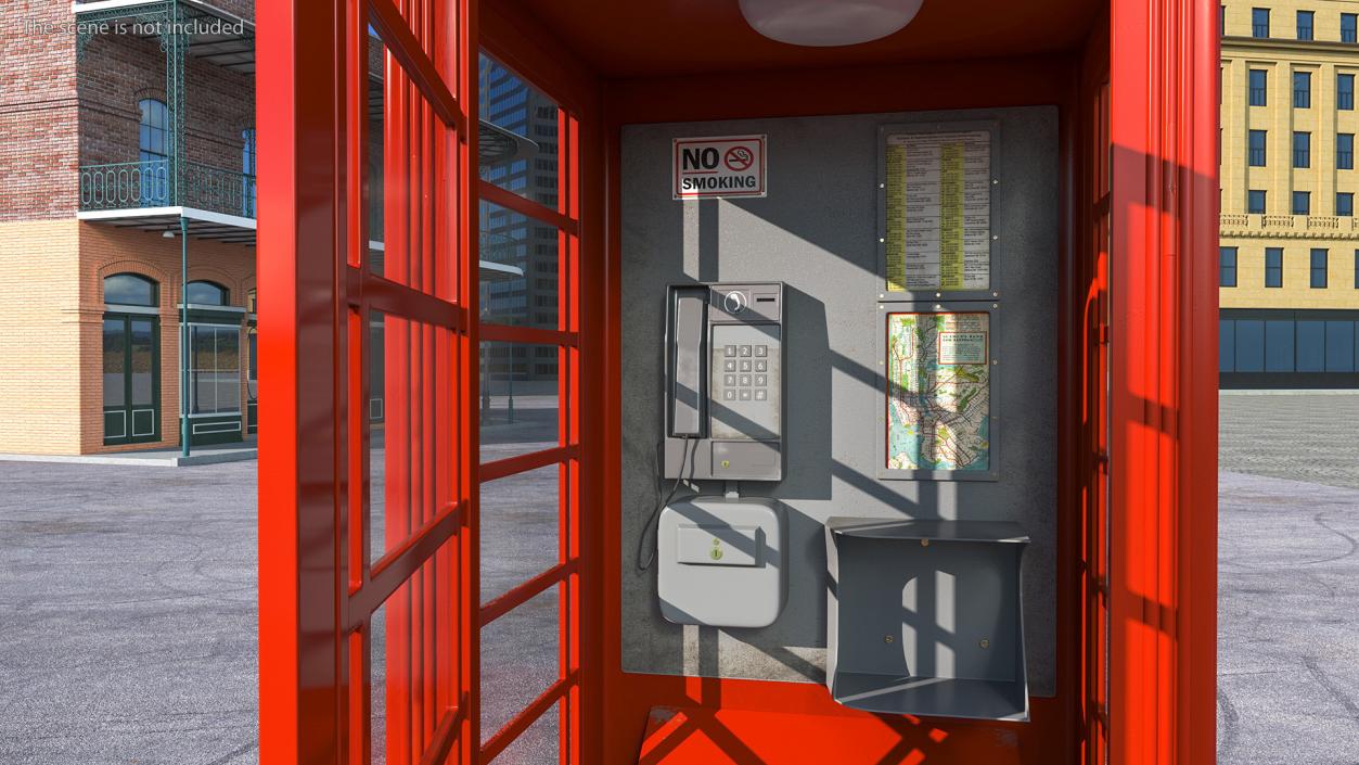 3D Classic British Telephone Booth