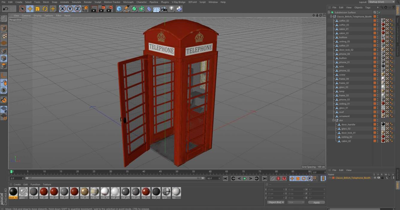 3D Classic British Telephone Booth