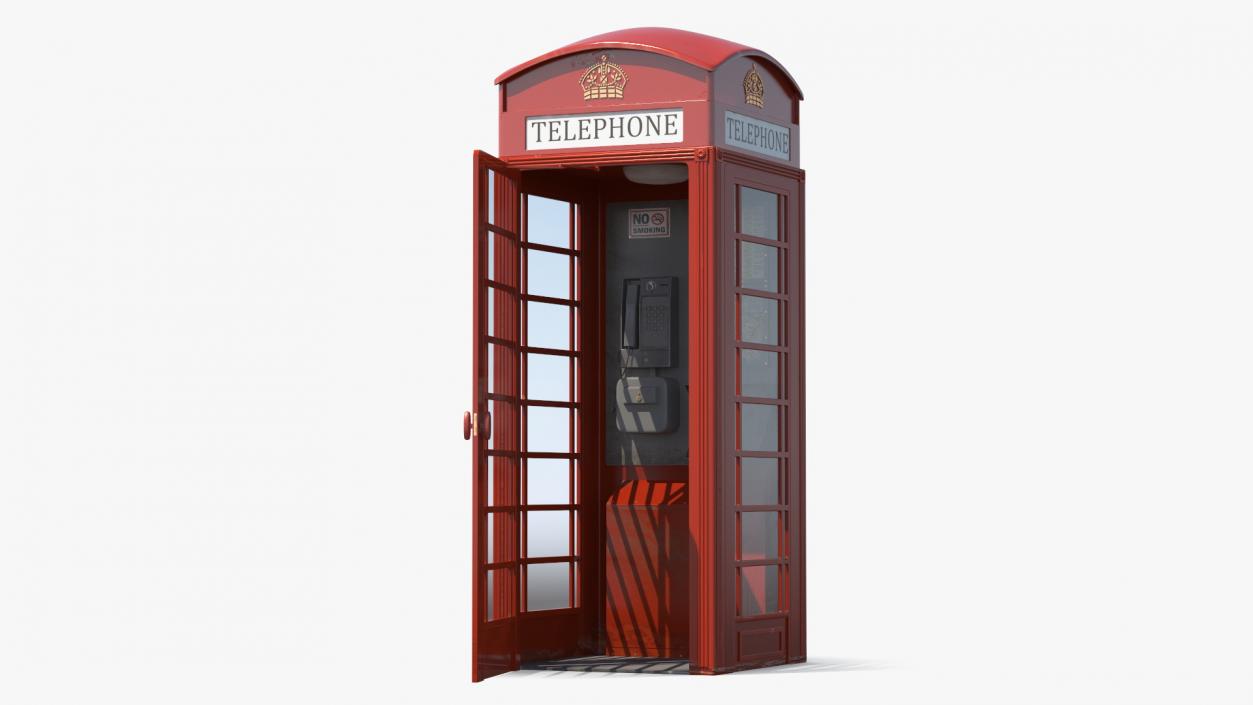 3D Classic British Telephone Booth