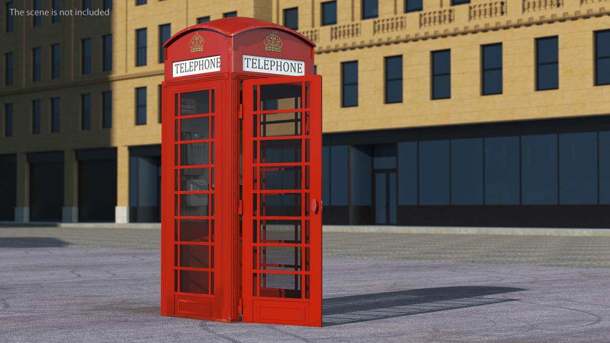 3D Classic British Telephone Booth