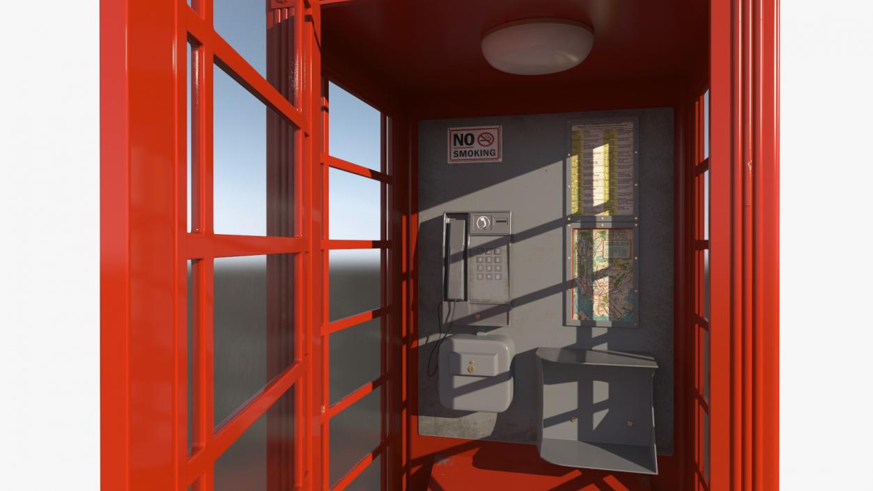 3D Classic British Telephone Booth