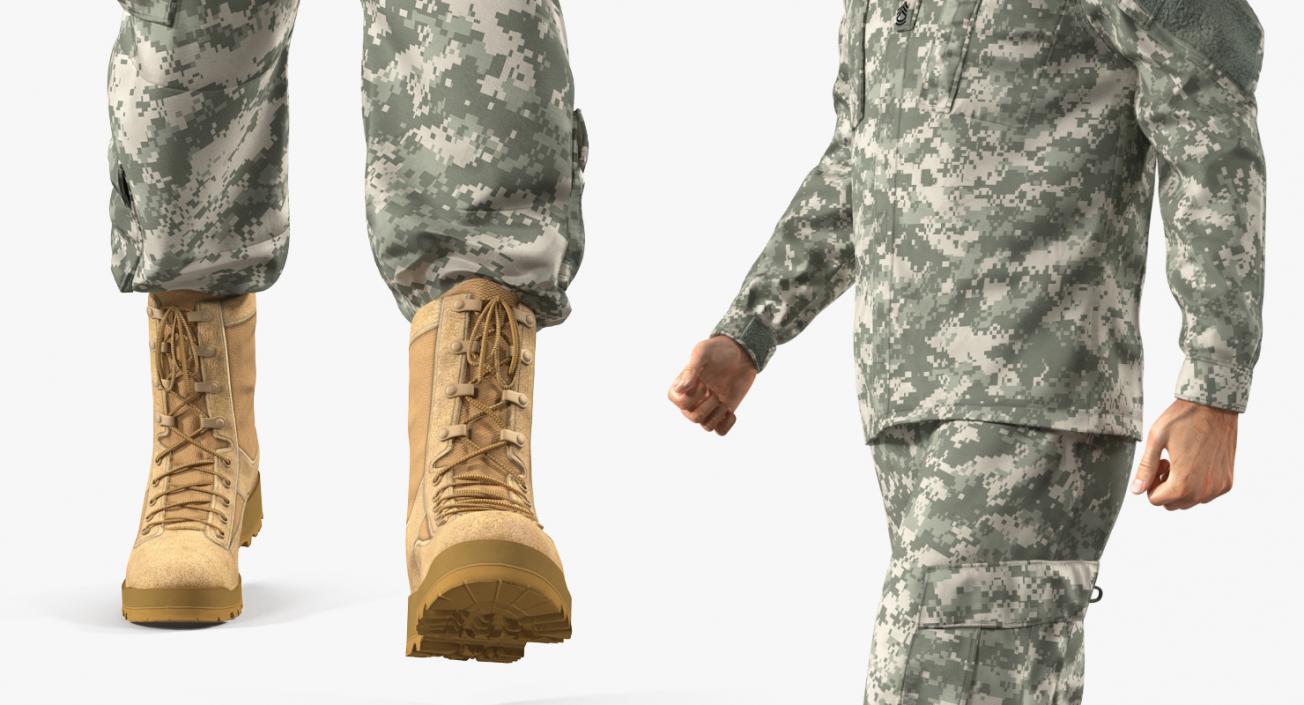 US Army Soldier Combat Uniform Marching 3D model