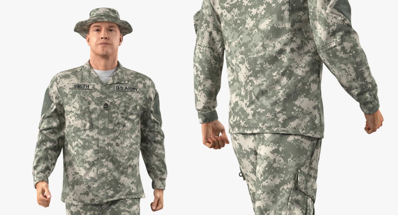 US Army Soldier Combat Uniform Marching 3D model