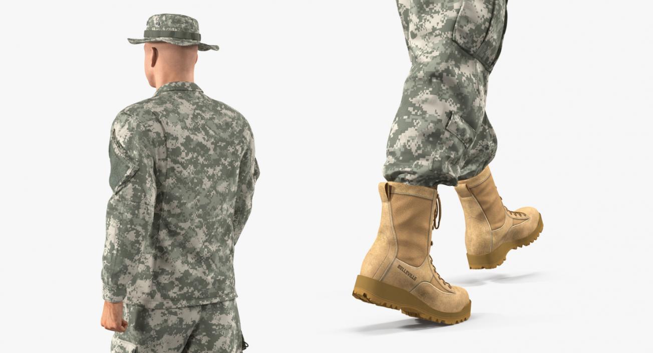 US Army Soldier Combat Uniform Marching 3D model