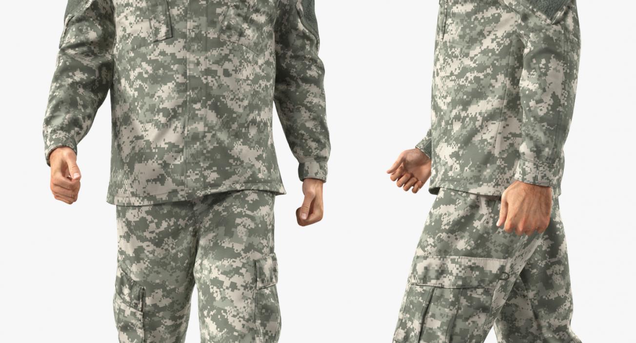 US Army Soldier Combat Uniform Marching 3D model