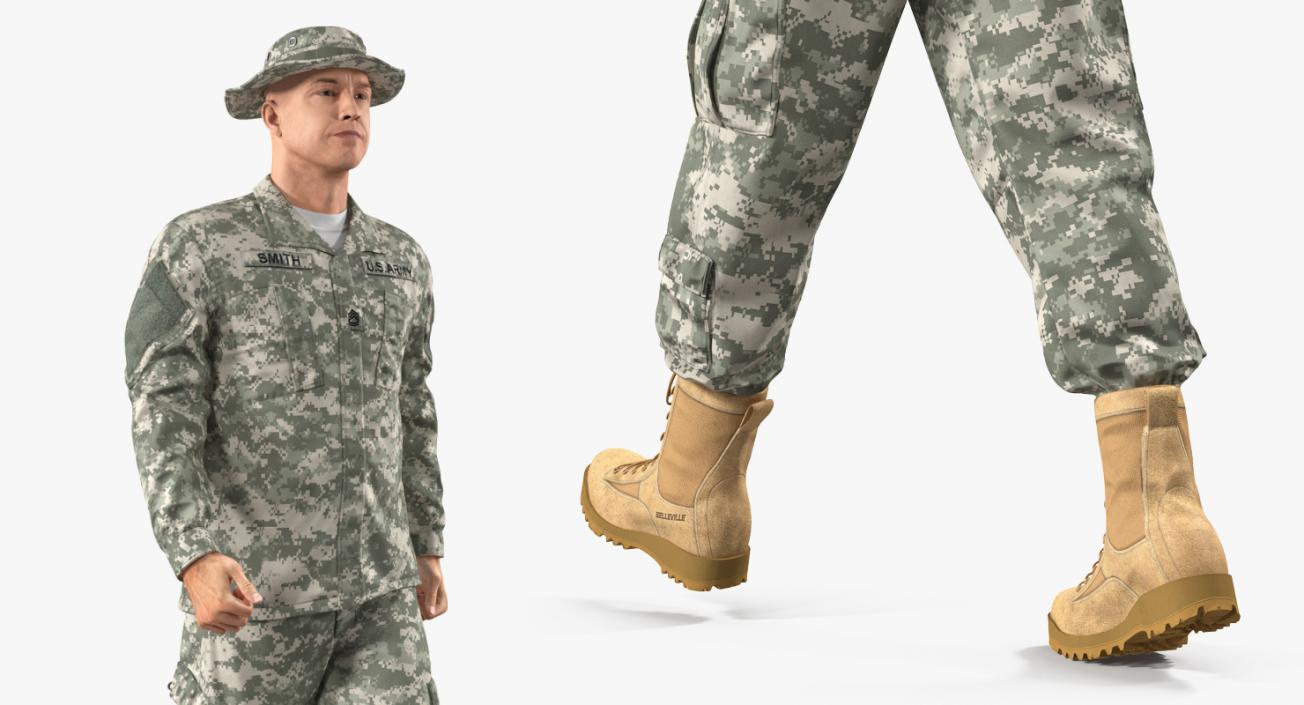 US Army Soldier Combat Uniform Marching 3D model