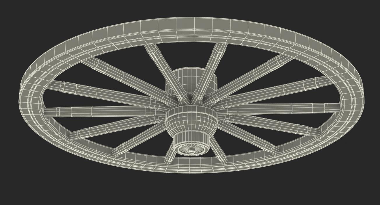 Antique Wagon Wheel 3D model