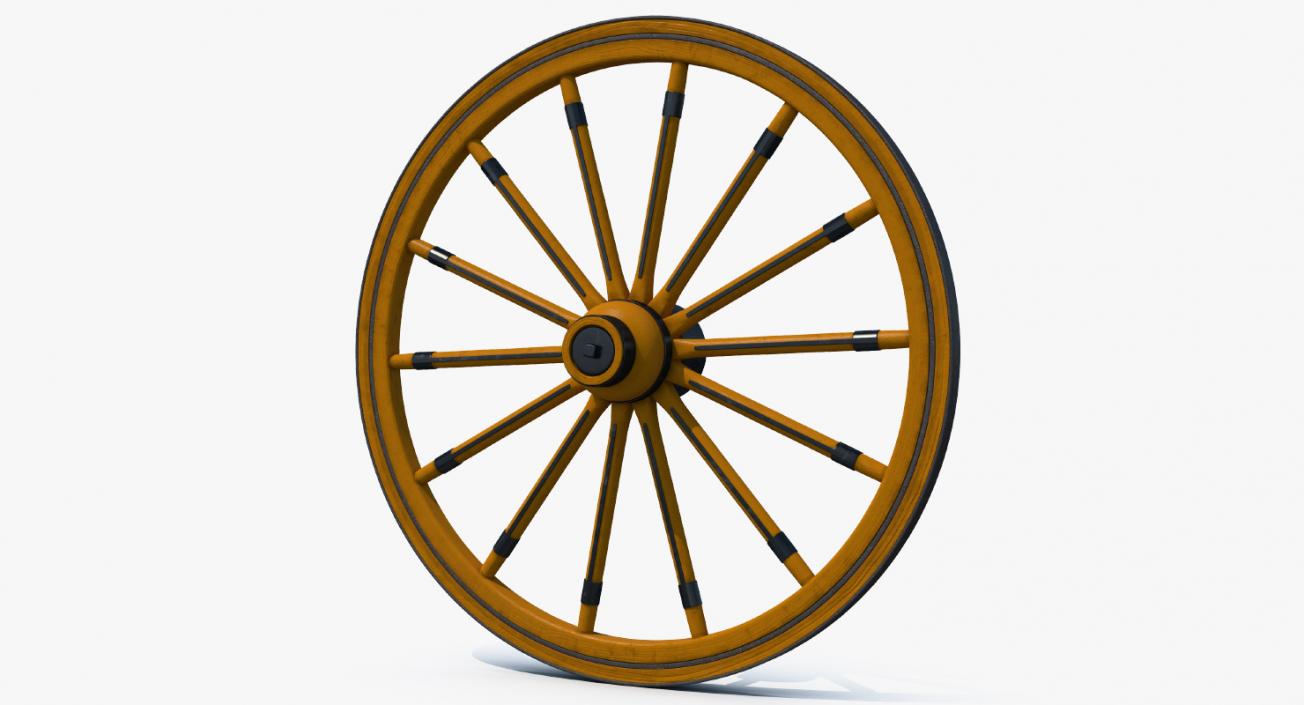 Antique Wagon Wheel 3D model