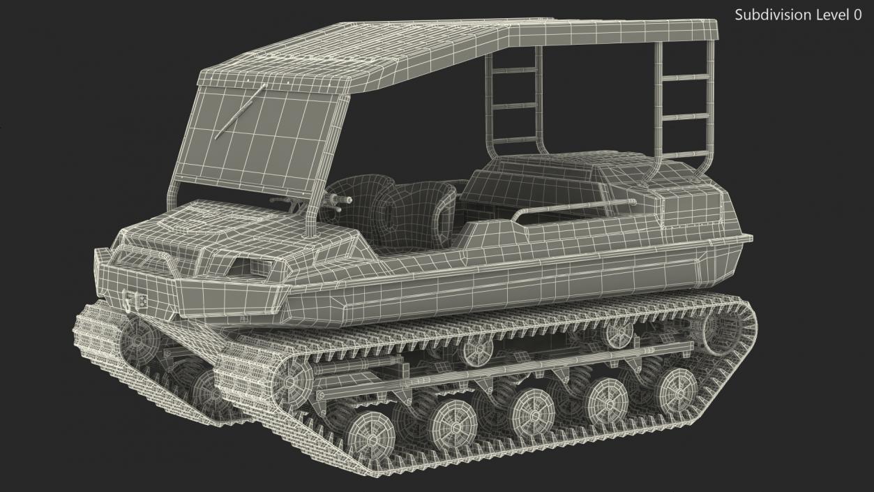 3D Tinger Track Red Rigged model