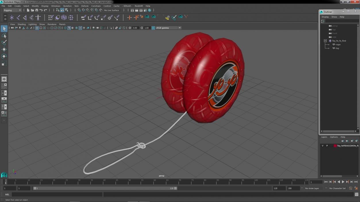 3D Toy Yo-Yo Red model