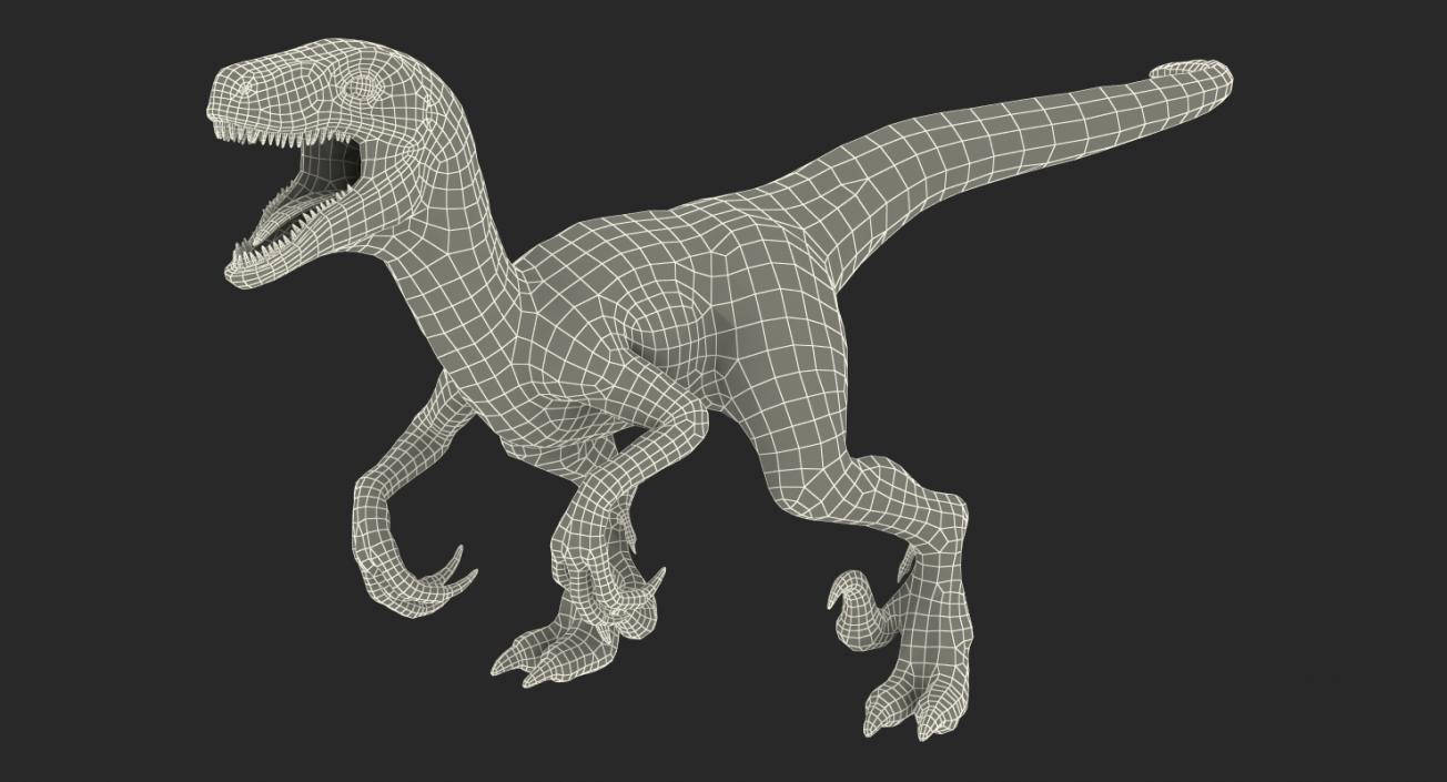 Velociraptor Attacking Pose 3D