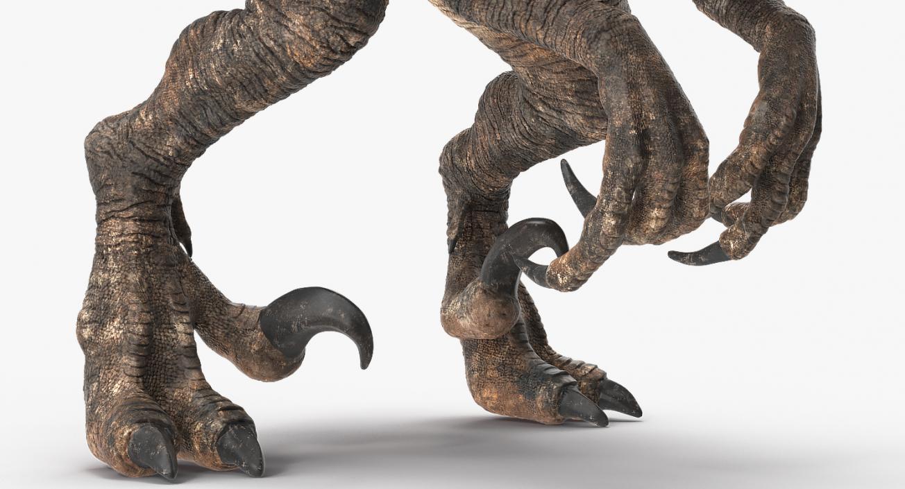 Velociraptor Attacking Pose 3D